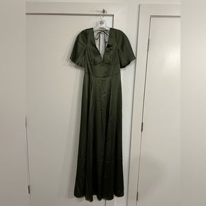 David’s Bridal Short Sleeve A-Line Bridesmaid Dress